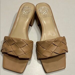 Vince Camuto Tan Woven Heels size 7.5